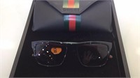 GUCCI  RED/GREEN FRAMED SUNGLASSES WITH CASE