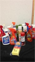 Group of household cleaners