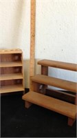 2 wood decorative shelves