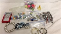 Group of miscellaneous jewelry marbles and more