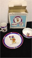 Vintage three-piece 1984 Olympic children's dish
