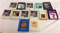 Group of vintage eight track tapes