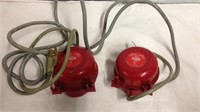 Pair of vintage TEEL fire alarms?