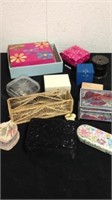 Group of decorative storage boxes and more