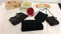 Group of handbags, storage boxes and more