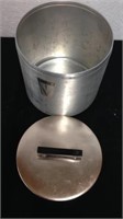 Metal flour canister
