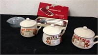 Collectible soup cups with lids and international