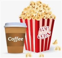 FREE POPCORN AND COFFEE, PUNCH CARD