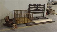 Play Pen, Bed Frame, Wooden Tricycle & Rocking