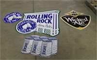 (4) Assorted Beer Signs, Rolling Rock, Pete's