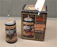 Winchester Beer Stein "Saddle Bronc Riding"