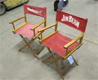 (2) Director Chairs - Jim Bean & Budweiser