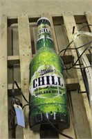 Miller Chill Bottle Electric Sign, Approx 30"x8"