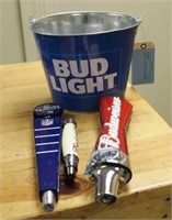 (2) Budweiser & (1) Bud Light Beer Taps & Bud