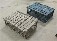 (2) Vintage Wood Chicken Crates, Approx 35"x12"x23
