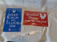2 New PURINA Chicken Signs