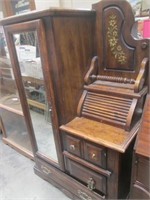 Antique Solid Armoire w/Secetary Desk