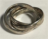Sterling Silver Intertwined Rings