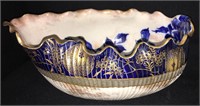 Doulton Burslem Blue & Gilt Decorated Bowl