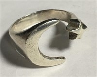 Sterling Silver Star And Moon Ring