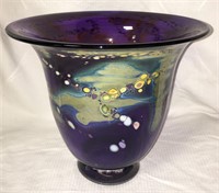 Art Glass Vase Signed Nicholsen