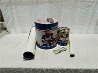NASCAR collectible tins and posters