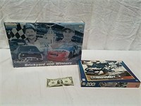 Dale Earnhardt model and puzzle both
