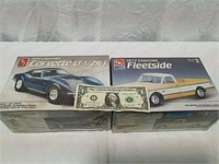 2 collectible model car kits - both new in package