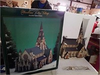 Large Heartland Valley Village lighted Church