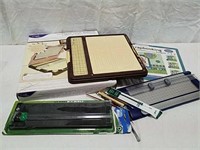 Craft station, cutters and crafting supplies