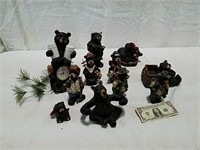 Bear themed figures and decorative items
