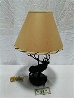 Moose themed lamp with shade