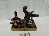 Duck and moose figures