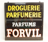 French Forvil Droguerie parfums advertising sign
