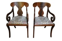2- Antique Empire Mahogany Chairs