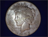 1922-D Peace Dollar - AG
