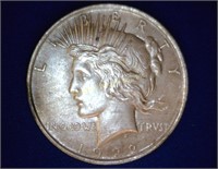 1922 Peace Dollar - AU - scratch
