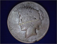 1922 Peace Dollar - AG - worn