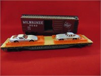 (2) HO Scale Cars w. miniature cars