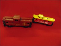 (2) HO Scale Caboose Cars