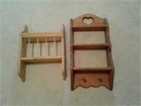 Wooden shelf, magazine rack