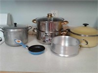 Steamer kettle, pots, pans