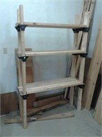 Wood shelving unit