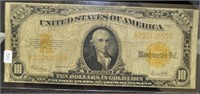 1922 10 DOLLAR GOLD CERTIFICATE  F