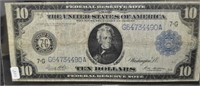 1914 10 DOLLAR FEDERAL RESERVE NOTE  VF