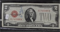 1928 TWO DOLLAR US NOTE  VF APPARENT