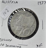 1937 AUSTRIA 10 SCHILLINGS