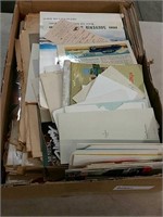 Box of ephemera paper goods Etc