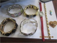 Jewelry Lot-Bracelets, Stainless bracelet,Watch,Pn