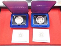 PAIR OF BICENTENNIAL STERLING SILVER COINS